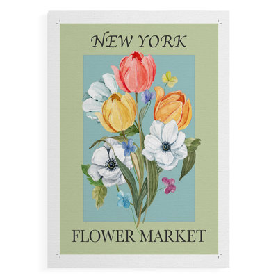 New York Flower Market - Impression sur toile seulement - NON-CADRE