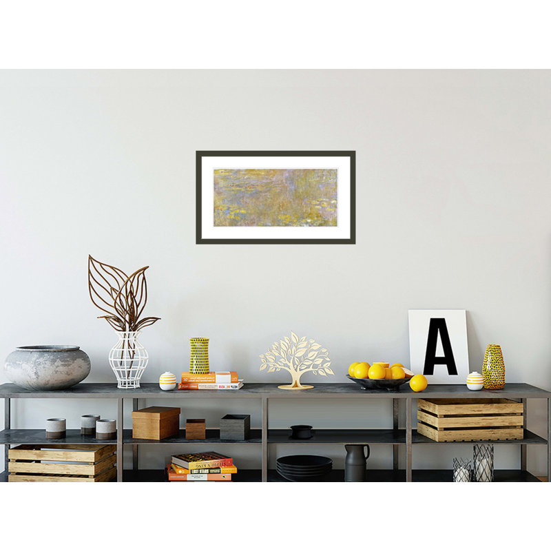 «Water - Lilies» par Claude Monet, impression giclée encadrée, H 17,18 po x l 29,5 po