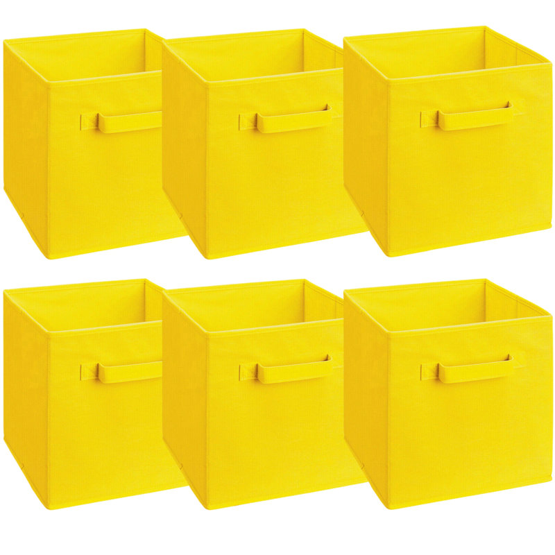 Fabric Foldable Storage Boxes Clothing Storage, Yellow