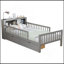 Lit simple avec rangement pour tête de lit, 2 tiroirs sous le lit et 3 garde-corps latéraux pour plus de sécurité, gris-115675926
