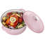 Faitout en fonte émaillée 6 pintes avec couvercle, cocotte en fonte avec deux poignées pour la cuisson du pain, cuisson, batterie de cuisine antiadhésive avec revêtement en émail, rose-119930835-119930840