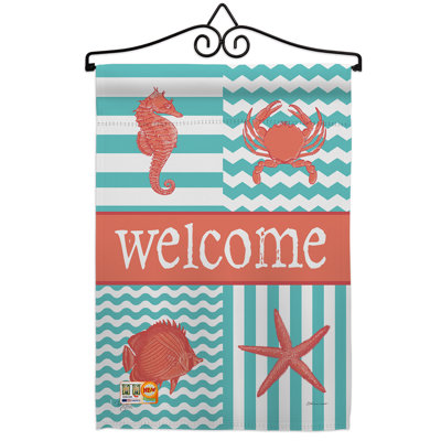 Double Sided 18.5'' H x 13'' W Polyester Flag Set