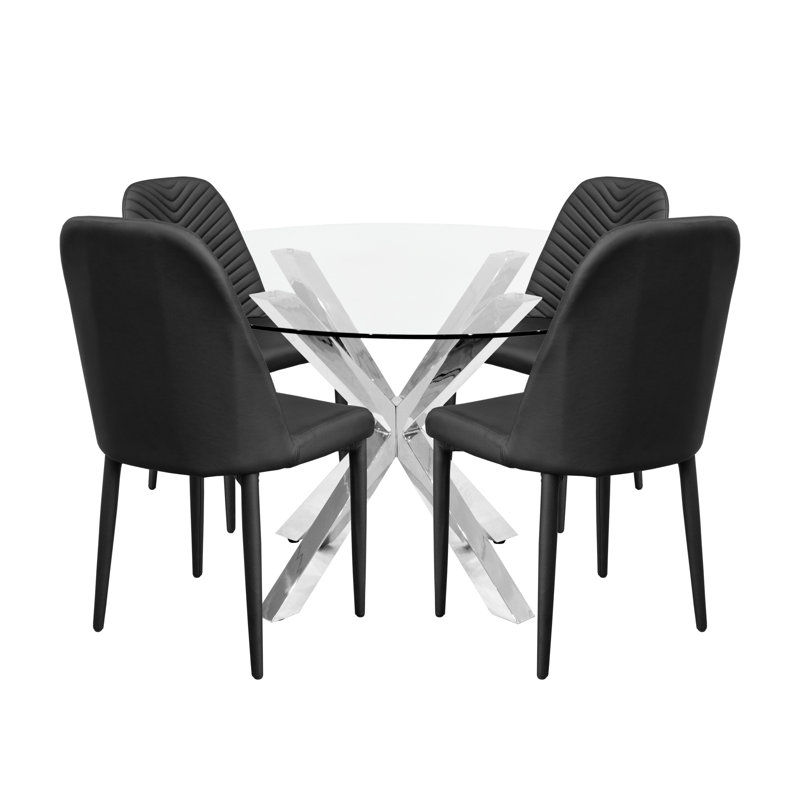 4 - Person Dining Set, Black