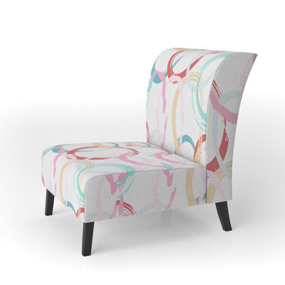 Fauteuil de chambre en velours bleu et brun