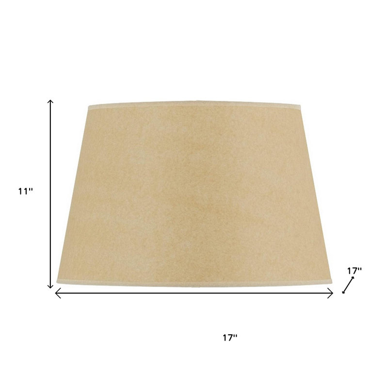 Tan Linen Plain Drum Lamp Shade