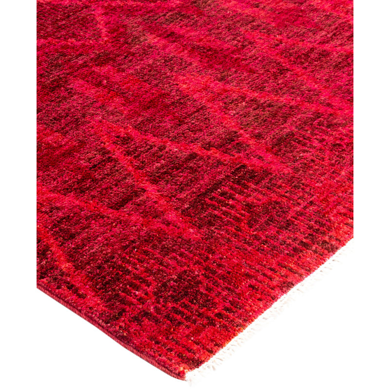 Overdyed One-of-a-Kind 4' 1" X 6' 3" Hand Knotted Area Rug