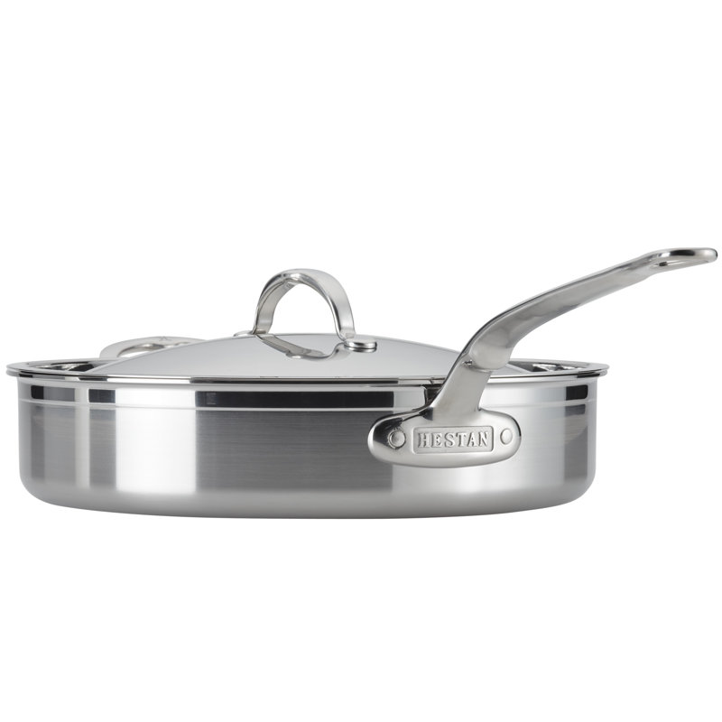 5-Quart Stainless Steel Covered Saute Pan with Helper Handle