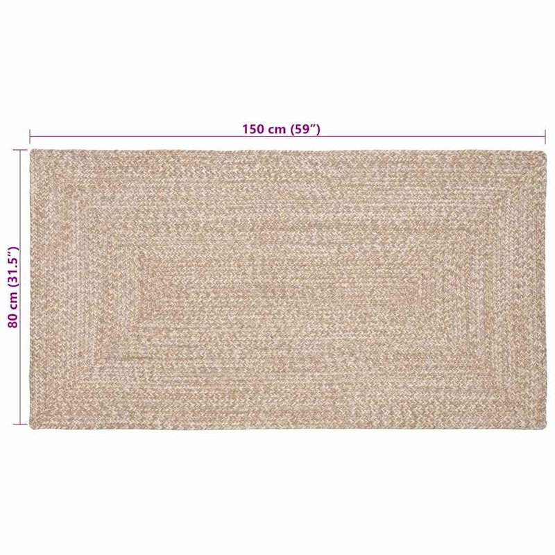 Solid Colour Standard Area Rug, Rectangle 80 x 150cm