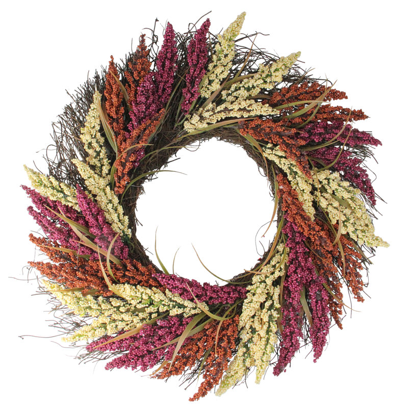 Couronne de vigne artificielle d'automne 22 po