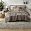 Modern 5 Piece Stripe Herringbone Bedding Sets, Brown Full Queen Comforter Set