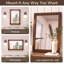 Gwenneth Rectangle Wood Mirror for Bathroom, Solid Pine Wood-750686395-798163197