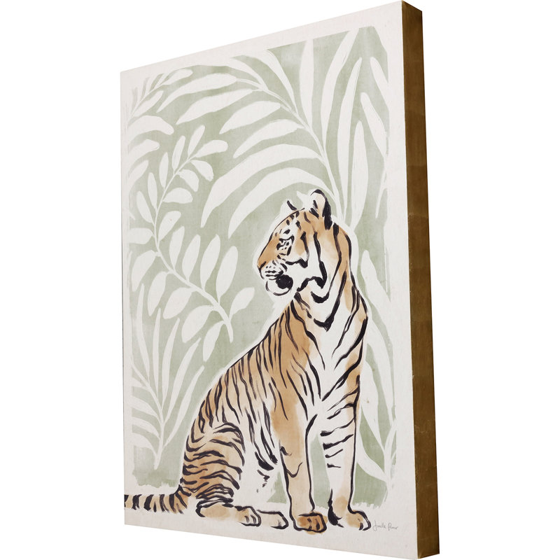 Black Plastic Framed Jungle Cats II Canvas Art