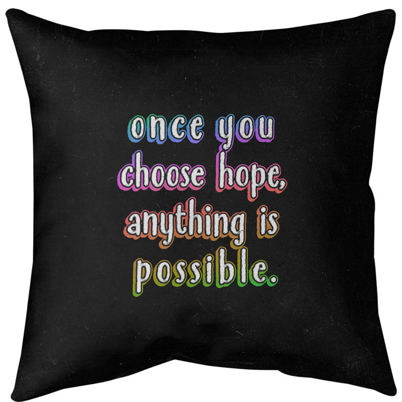 Coussin de sol choisissez Hope, 40 po x 40 po, Arc-en-ciel