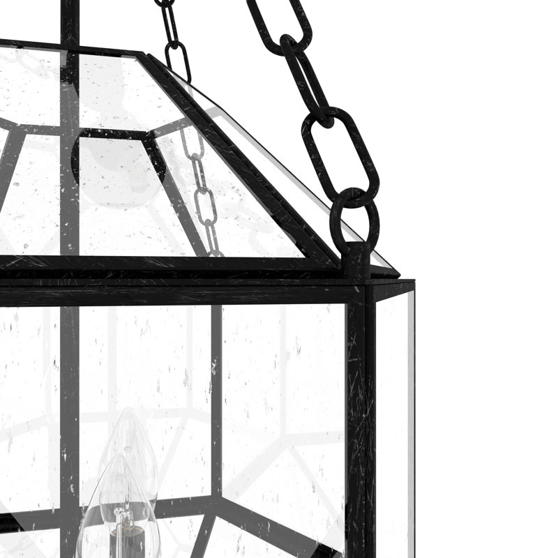 Indria 3 - Light Geometric Pendant, Rustic Iron, Medium
