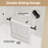 55" - 60" W x 76" H Double Sliding Frameless Shower Door with Clear Tempered Glass-117986553