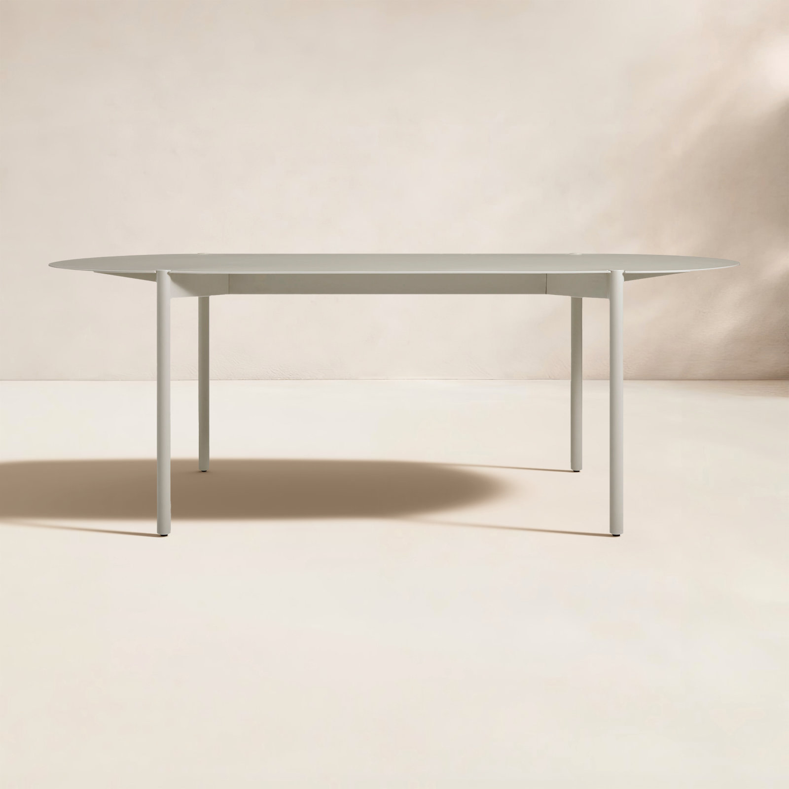 Comeuppance 82'' Outdoor Dining Table, Putty
