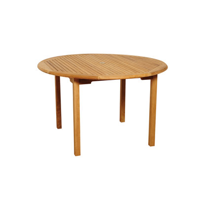 Table de patio ronde en teck Analiah