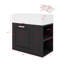 Meuble-lavabo de 21,8 po avec lavabo, armoire flottante murale, grand tiroir et tablette réglable-1612226030