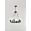 23.62'' Modern 6-Light Black Wagon Wheel Chandelier With Light(No Bulbs) For Bedroom Bathroom,Living Room--E26--Coffee Brown