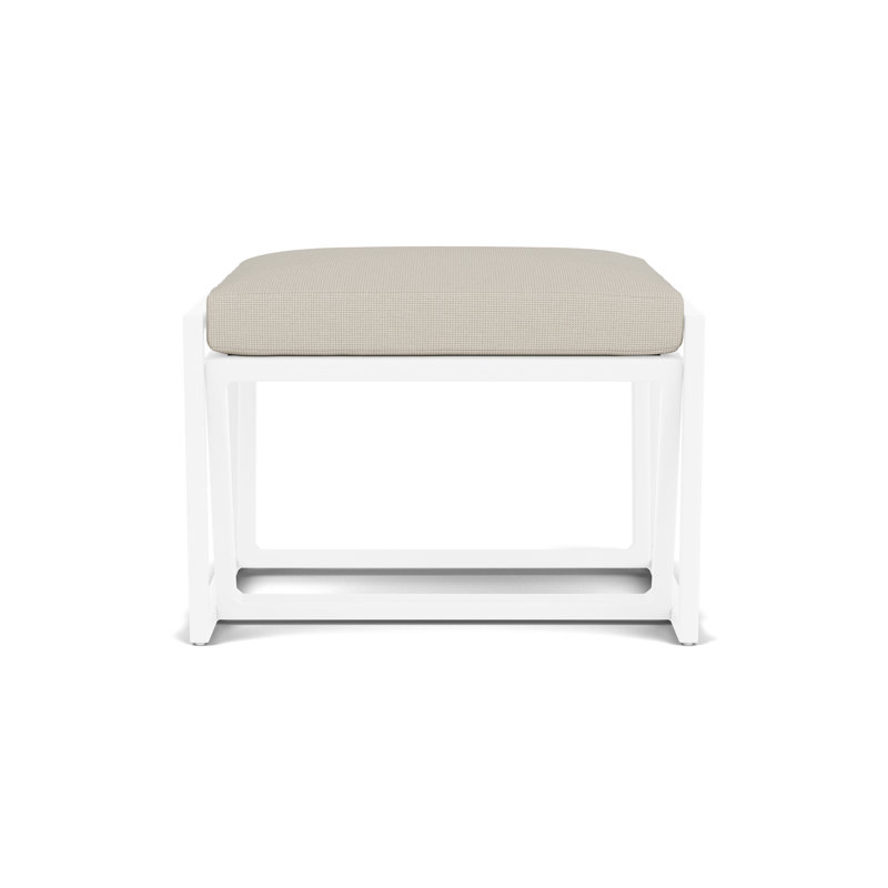 Summit Outdoor Ottoman, White, Fife Fog