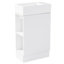 Meuble-lavabo de 18,6 po avec lavabo, tablette à deux niveaux et orientation personnalisable pour un rangement efficace-116332576
