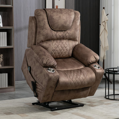 Fauteuil inclinable électrique surdimensionné de 38,2 po de largeur avec système de chauffage et de massage