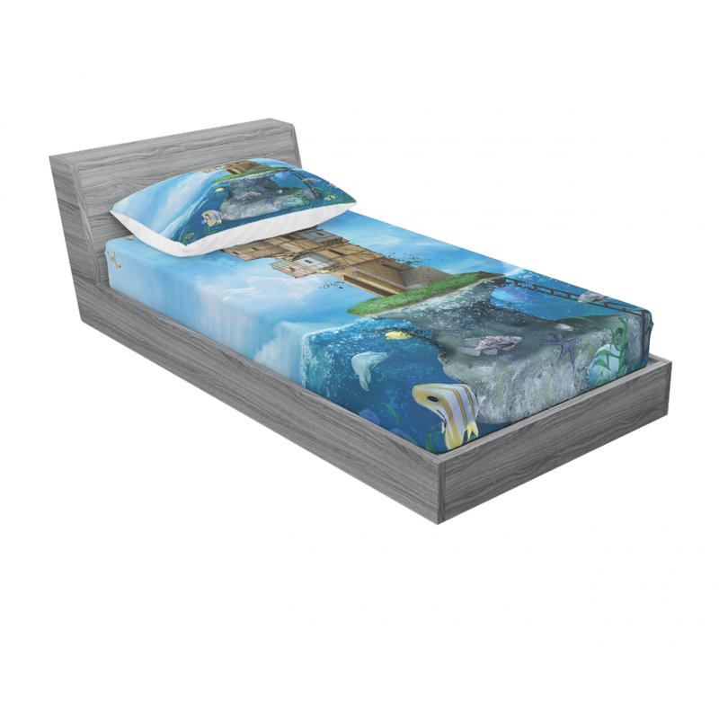 Ensemble de draps Fantasy Fisherman House, Ensemble de draps pour lit simple avec drap-housse