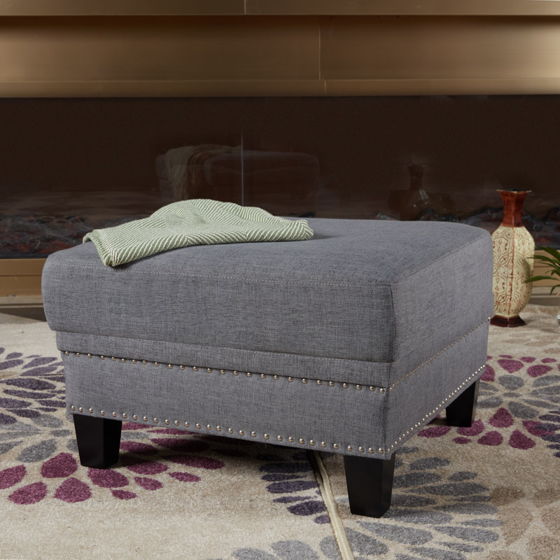 Repose-pieds standard carré Linke, Gris foncé