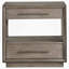Table de chevet 2 tiroirs Taupe