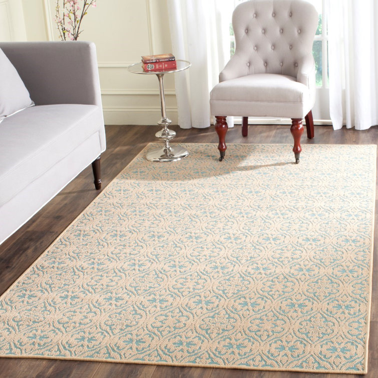 Andressa Beach Jacquard Weave Performance Geometric Rug