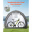 Tente de rangement pour vélo d'extérieur en forme de ventilateur à double porte pour 4 à 5 vélos