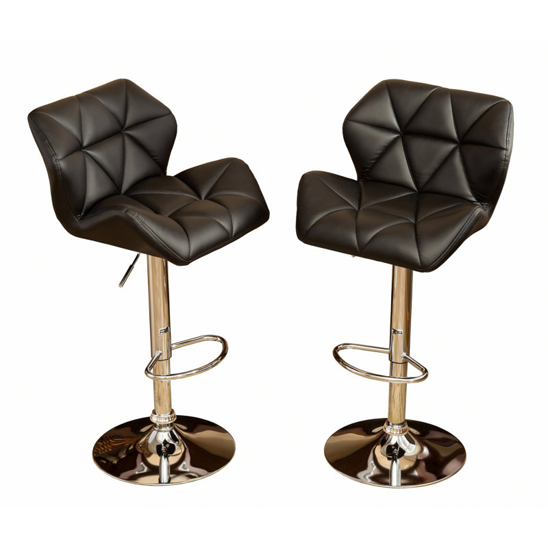 Ensemble de 2 tabourets de bar à hauteur réglable, Noir