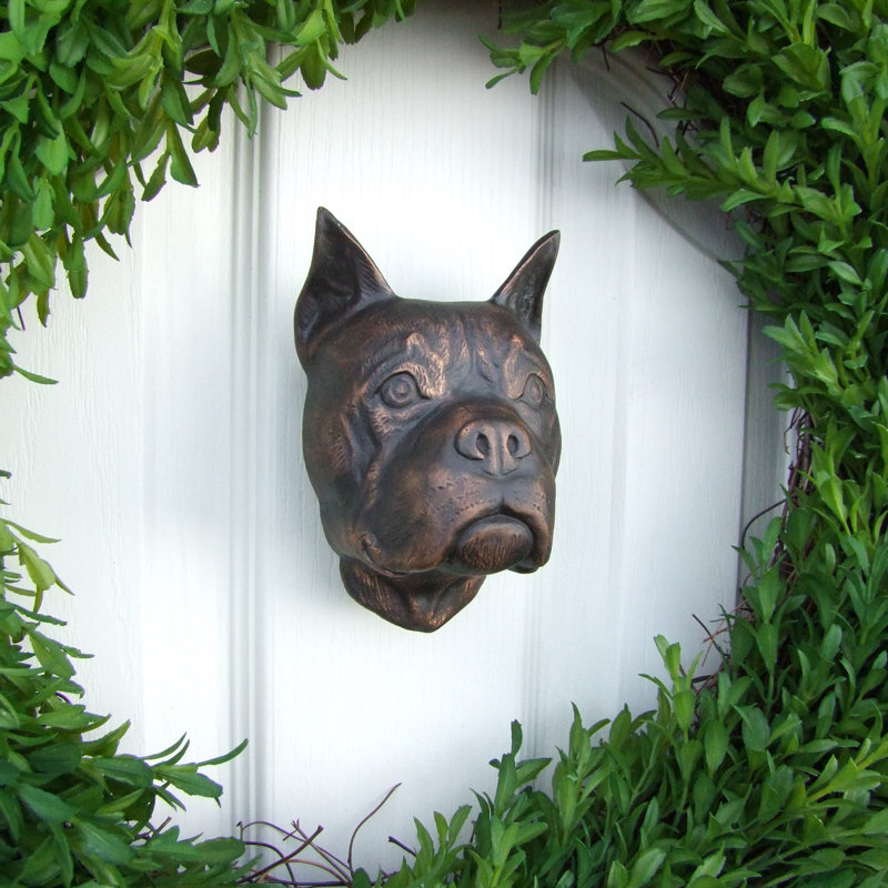 Heurtoir de porte Boxer, Bronze huilé