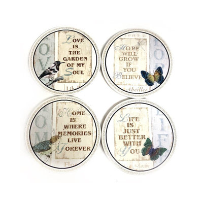 Ensemble de sous-verres papillon
