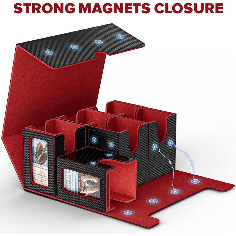 Deck Box For Trading Card, 7 In 1 Card Storage Box Fit...
