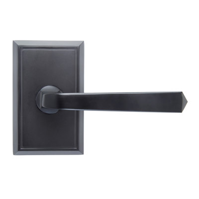 Bravura 904S-1 Dummy Memphis Lever on Traditional Rectangular Rose in Matte Black