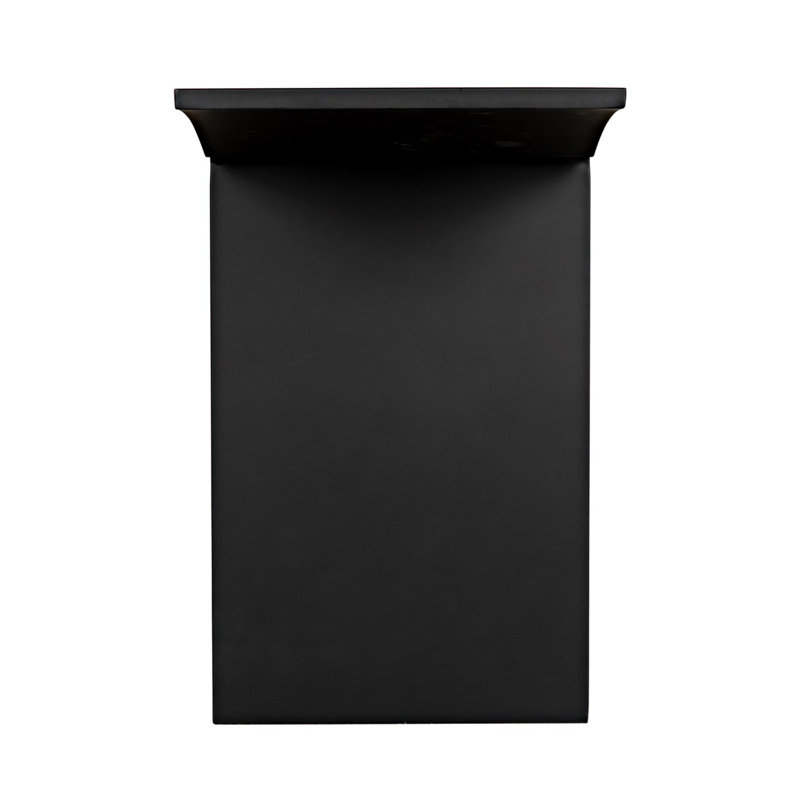 Black Metal and Wood 78'' Industrial Console Table