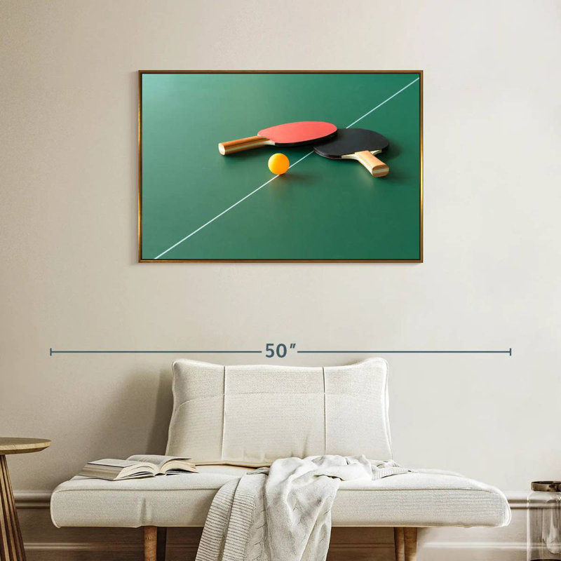 Pingpong Gear Set, Floating Frame Gold, 37" X 25"