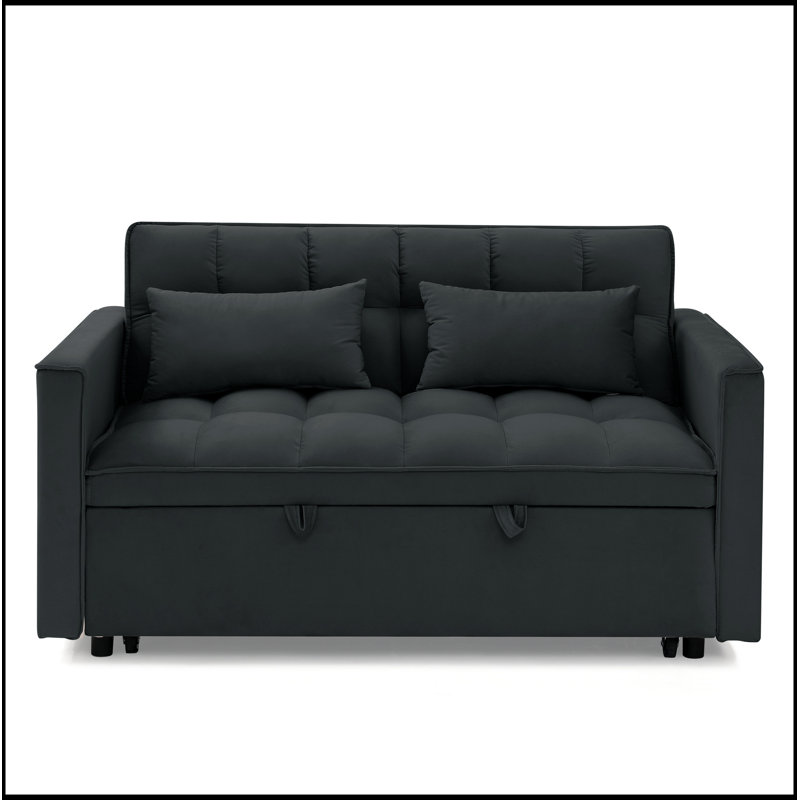 Versatile Foldable Sofa Bed with Adjustable Back for Ultimate Comfort, Black