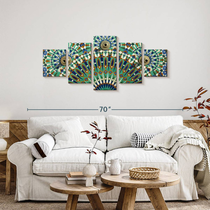 Mosaïque mosaïque, H 24 po x l 55 po