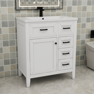 30 Inch Stylish Bathroom Vanity Without Sink Comes With Drawers