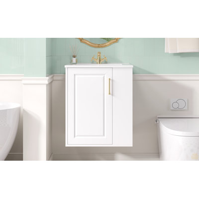 Armoire de salle de bain murale 20 "avec armoire latérale combinée, armoire de salle de bain avec porte à fermeture douce