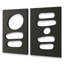 Décoration murale géométrique moderniste découpée (lot de 2)