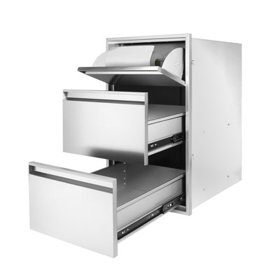  L 17 po x P 21 po x H 30 po, tiroir de cuisine pour barbecue pour îlot de barbecue et cuisine extérieure