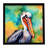 Hippie Animal Pelican Framed Metal Print