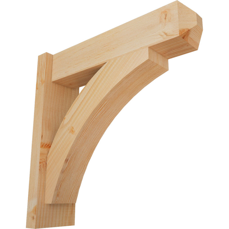 Persienne en bois rustique Thorton Craftsman, Sapin Douglas de 5 1/2 po (lisse),  P 20 po x H 20 po 