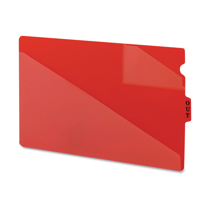 Smead® Vinyl Outguides With Diagonal-Cut Pockets PVC / Vinyl File Guides