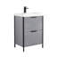 Meuble-lavabo autoportant de 24 po avec lavabo en bois avec lavabo en acrylique européen Chriselda, rangement à fermeture en douceur et assemblage rapide-758860900