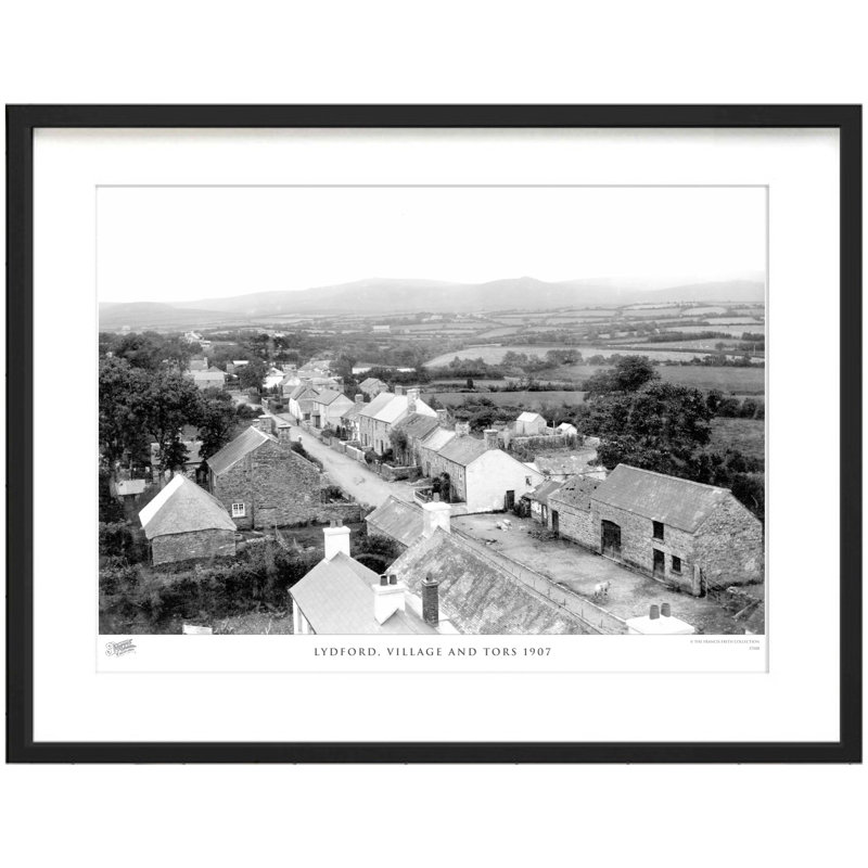 Lydford, Village And Tors 1907 by Francis Frith - Single Picture Frame Print, 40cm H x 50cm W x 2.3cm D