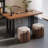 Brown Rectangular Solid Wood Desks-108126286